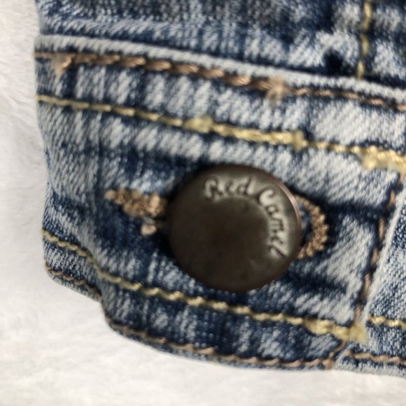 Red Camel Girls Denim Jacket Vintage Stretch Comfort Premium Coat Size Medium - Picture 6 of 14